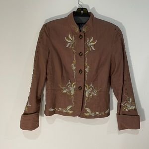 True Meaning linen embroidered jacket